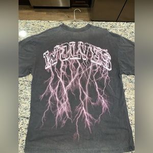 THUNDER "PREMIUM VINTAGE" OVERSIZED TEE IN WOLF GRAY/LIGHT MAUVE